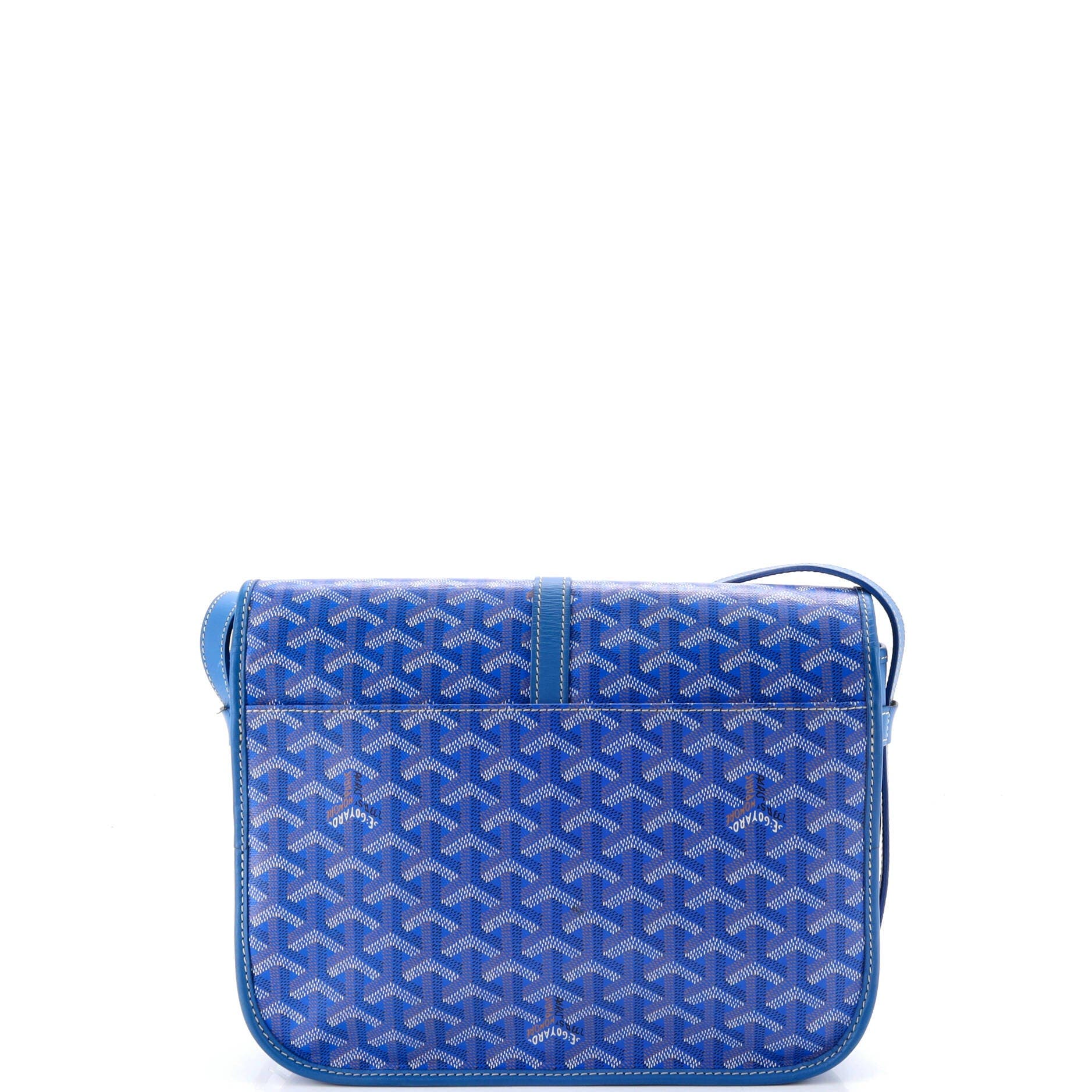 Pre-Owned Goyard Belvedere II Messenger Bag Coated Canvas MM, Alternate, color, Blue