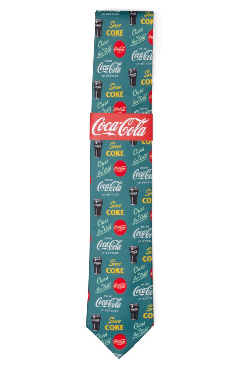 Cufflinks, Inc. Coca-Cola<sup>®</sup> Green Tie, Alternate, color, Green