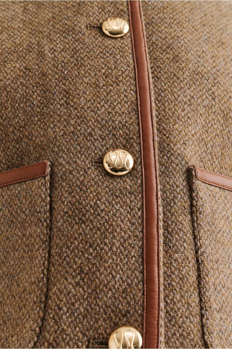 Ninette Dressed Wool Jacket, Alternate, color, Taupe