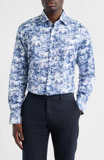 Modern Fit Toile Non-Iron Cotton Dress Shirt