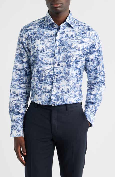 Modern Fit Toile Non-Iron Cotton Dress Shirt