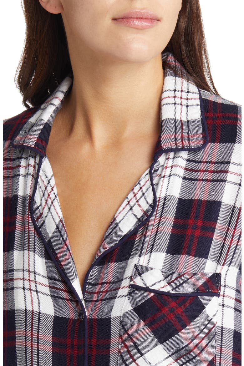 Plaid Herringbone Pajamas, Alternate, color, SPRUCE SEAFOAM WHITE
