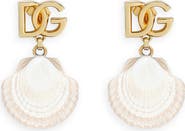 Dolce&Gabbana DG Logo Shell Drop Earrings
