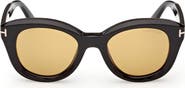 TOM FORD 49mm Small Round Sunglasses