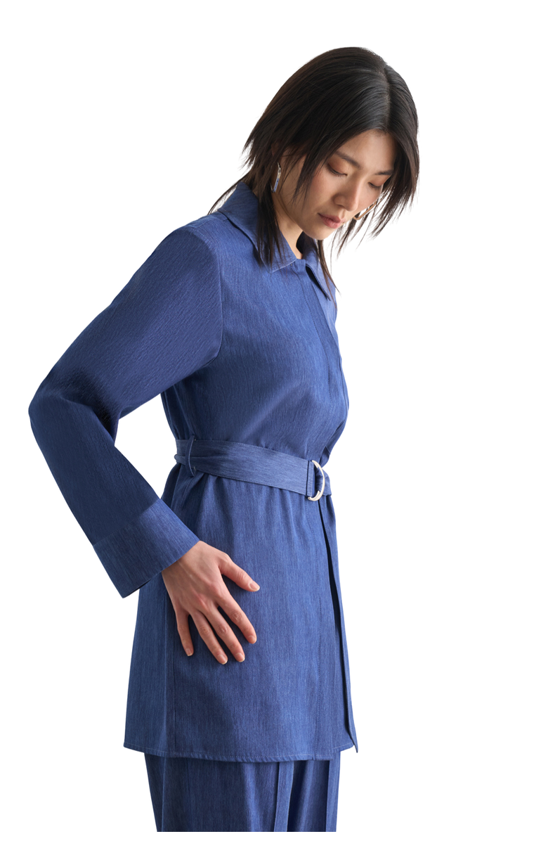 Mizalle Belted Tunic, Alternate, color, Indigo