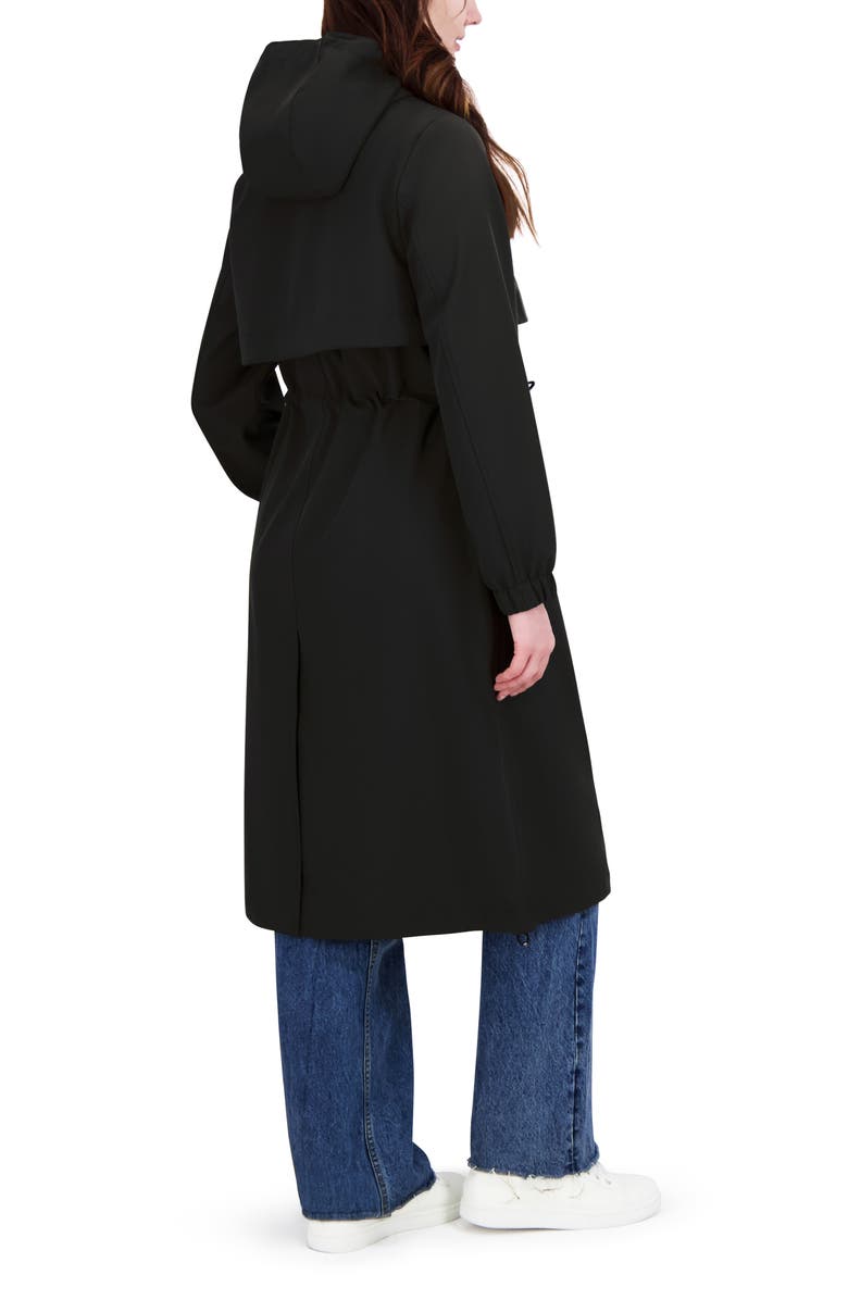 Tahari Amelia Hooded Coat, Alternate, color, Black