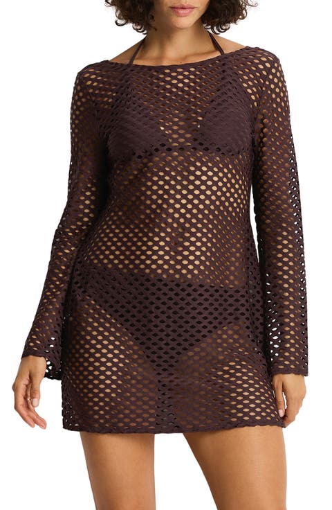 Castaway Reversible Mesh Cover-Up Dress