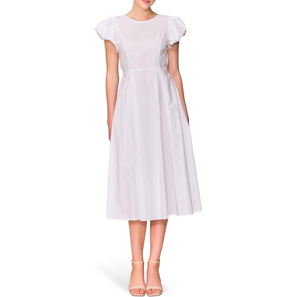 Melloday Bubble Sleeve Midi Dress