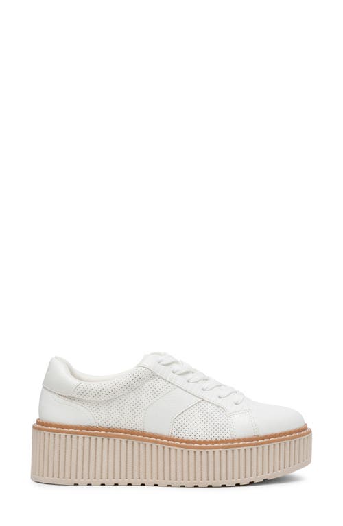 Dolce Vita Dv By Bubbles Platform Sneaker In White Perf