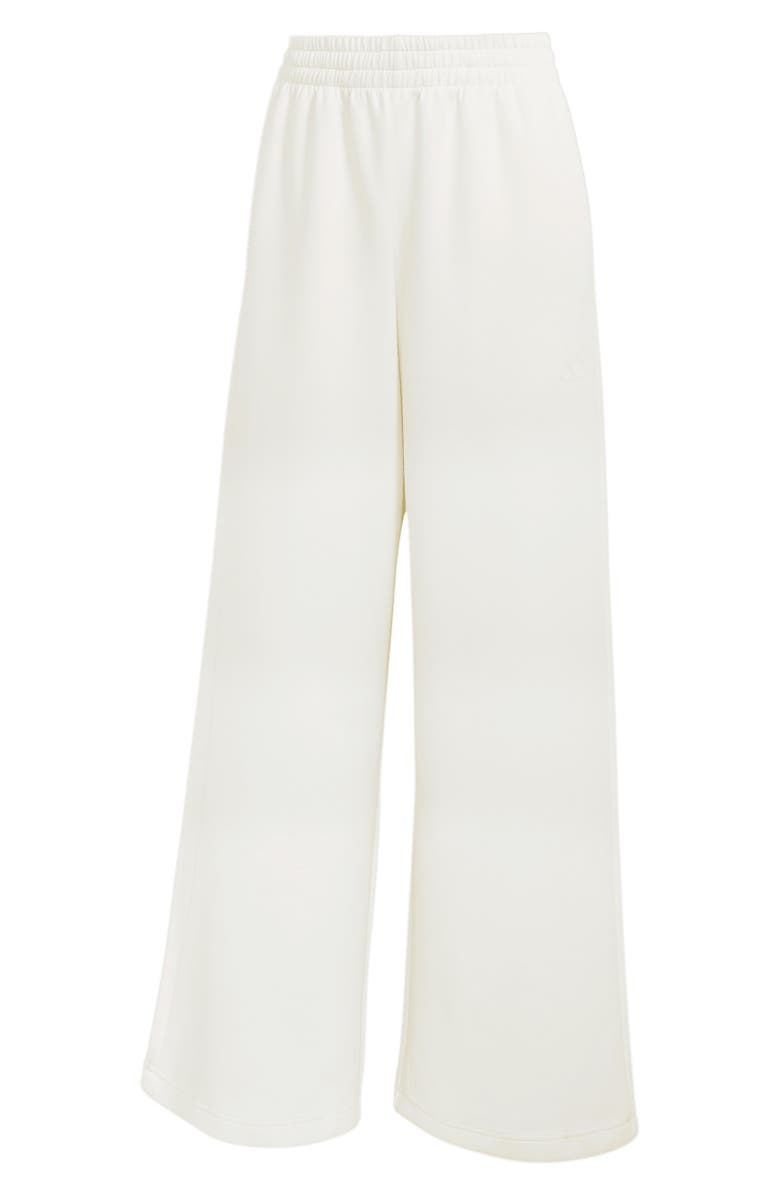 adidas Wide Leg Open Hem Pants, Alternate, color, Off White