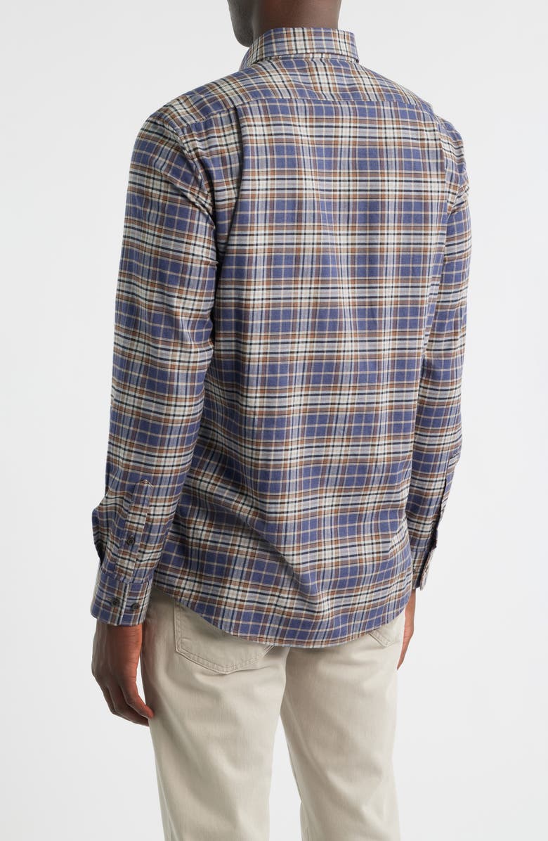 johnnie-O Kamper Plaid Cotton Blend Button-Down Shirt, Alternate, color, Charcoal