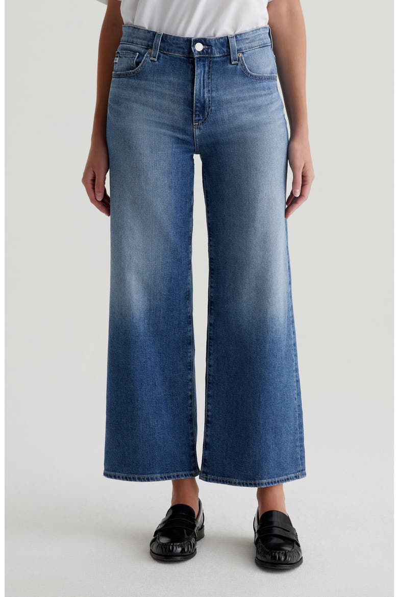 Saige Mid Rise Ankle Wide Leg Jeans, Main, color, BELL CANYON