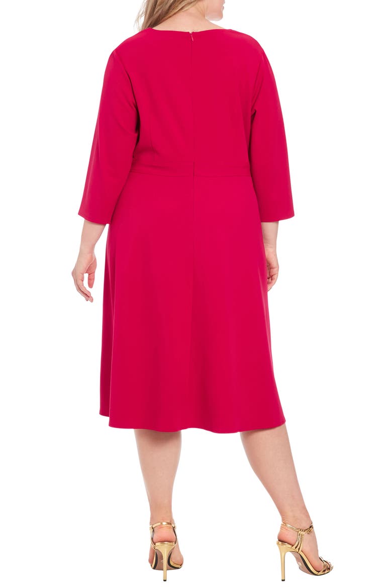 Fit & Flare Dress, Alternate, color, SANGRIA