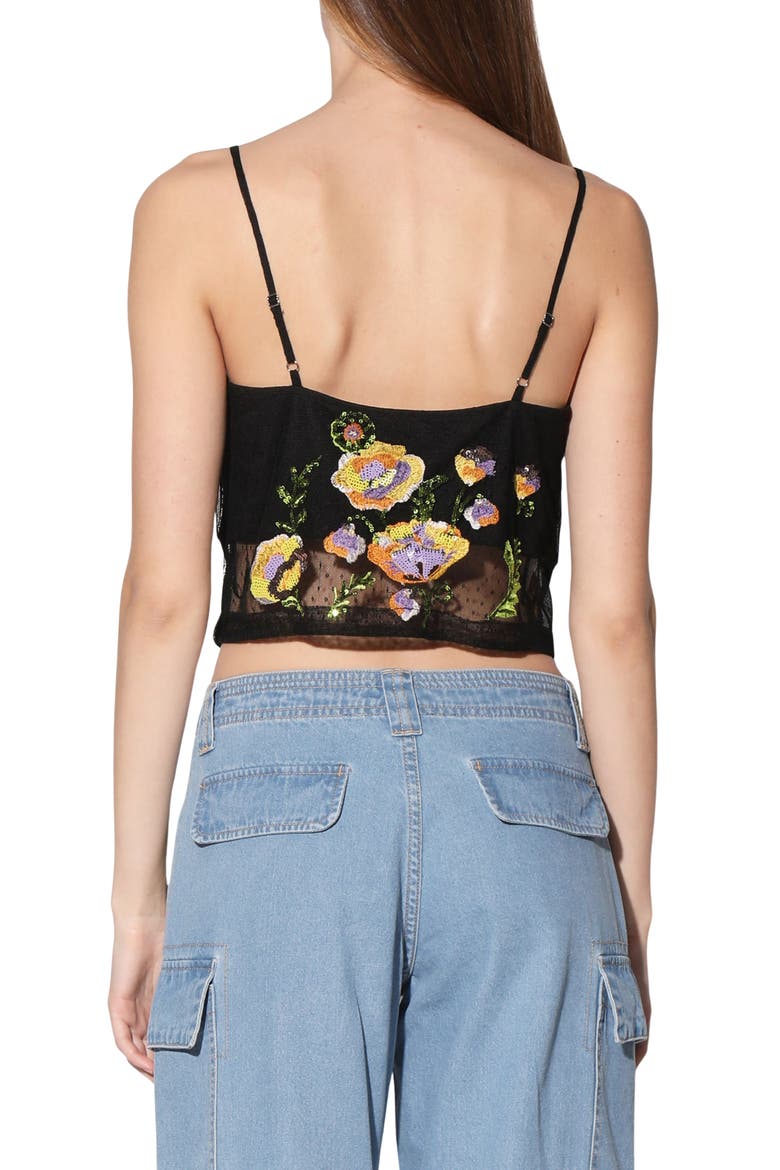 Paulina Embroidered Mesh Camisole, Alternate, color, GARDEN EMBROIDERY