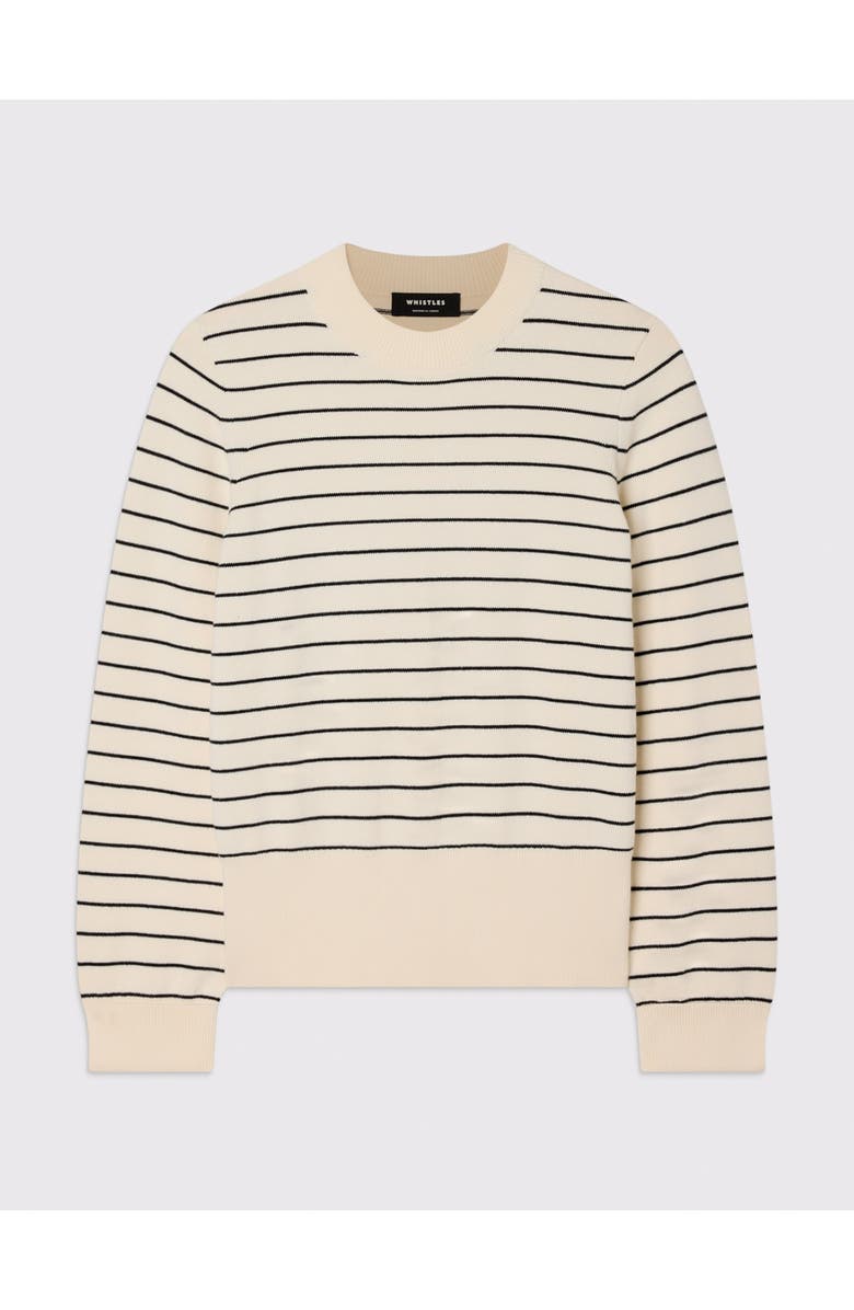 Whistles Classic Stripe Cotton Knit Jumper, Alternate, color, Ivor/Multi