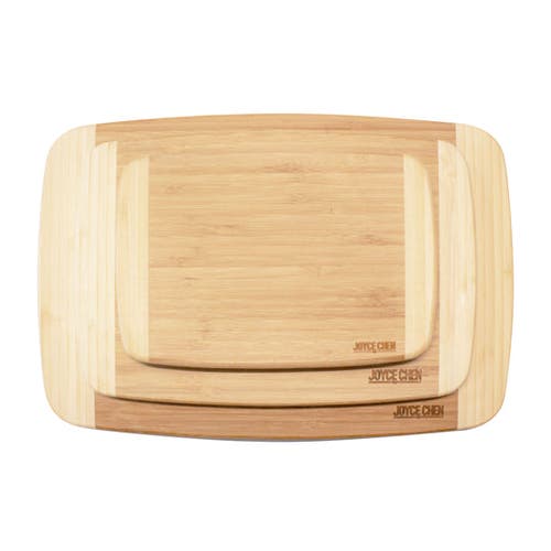 Joyce Chen Burnished 3-pc. Bamboo Cutting Board In Brown