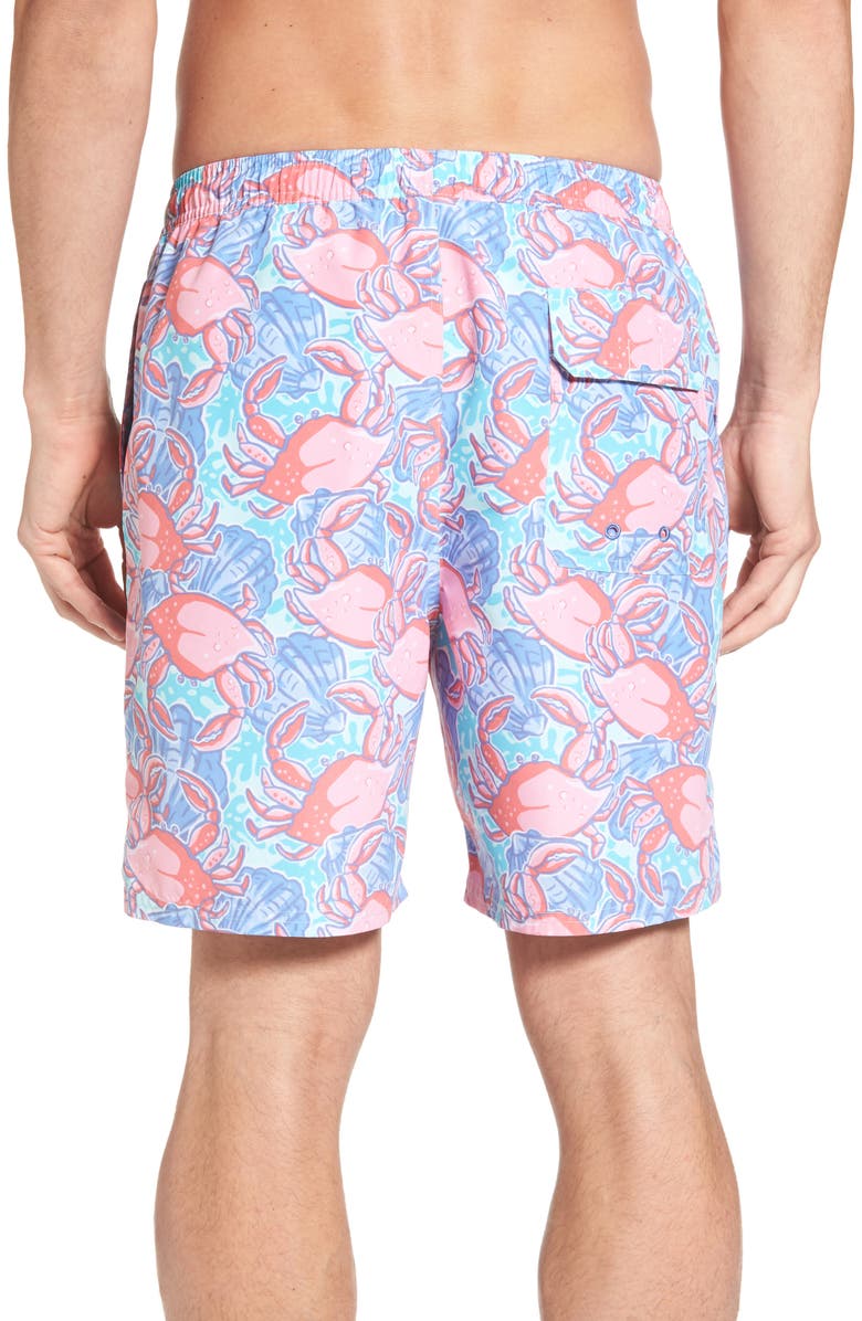 vineyard vines Crab Shell Chappy Swim Trunks, Alternate, color, 
