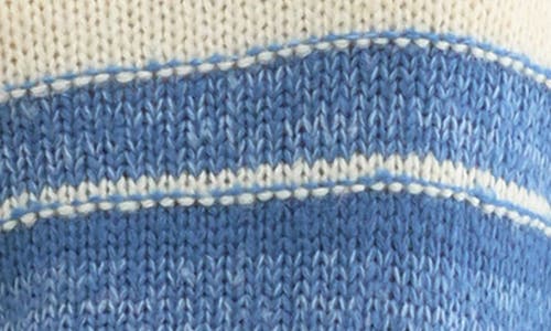 Lush Abstract Stripe Sweater In Blue