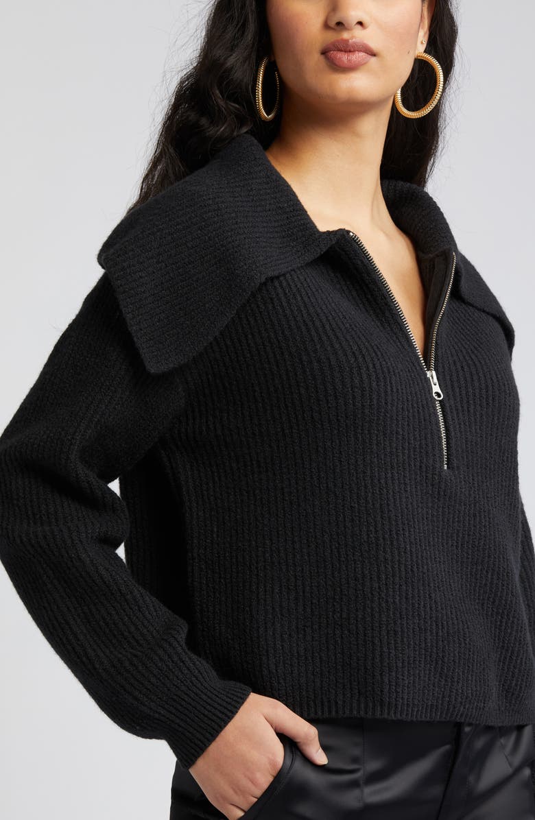 Open Edit Rib Half Zip Sweater, Alternate, color,