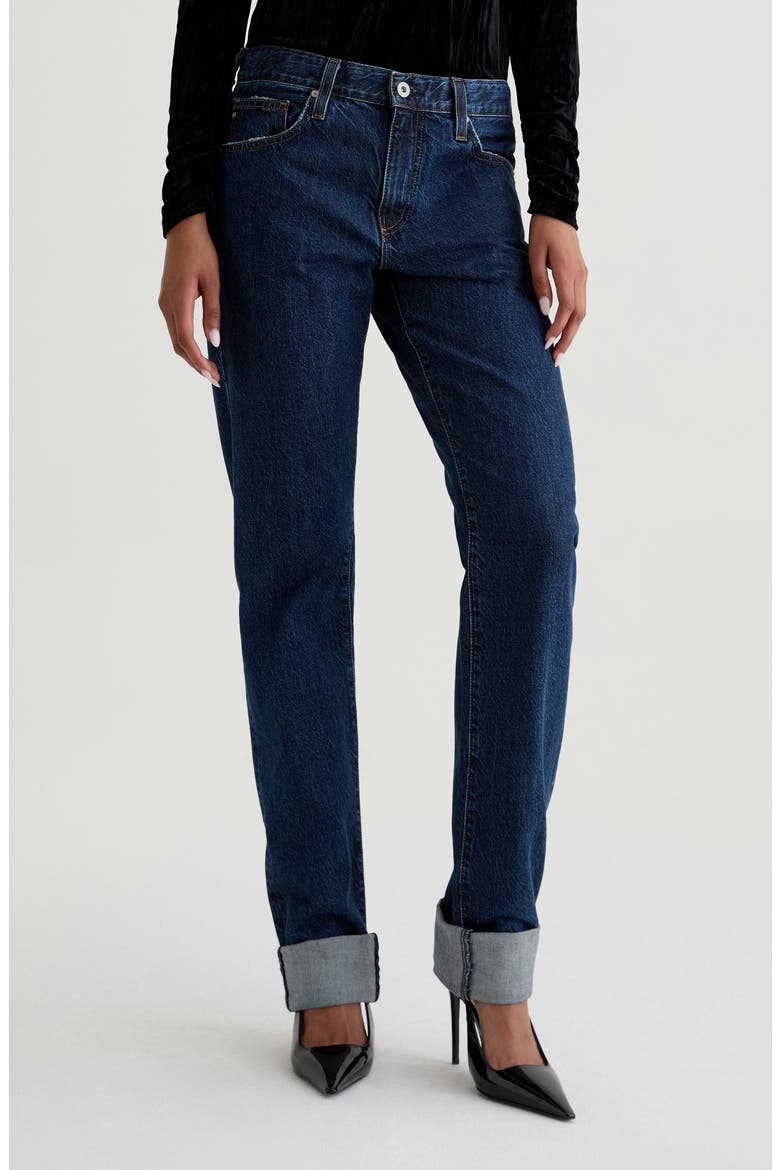 The Boyfriend Mid Rise Relaxed Straight Leg Jeans, Main, color, ESCAPISM