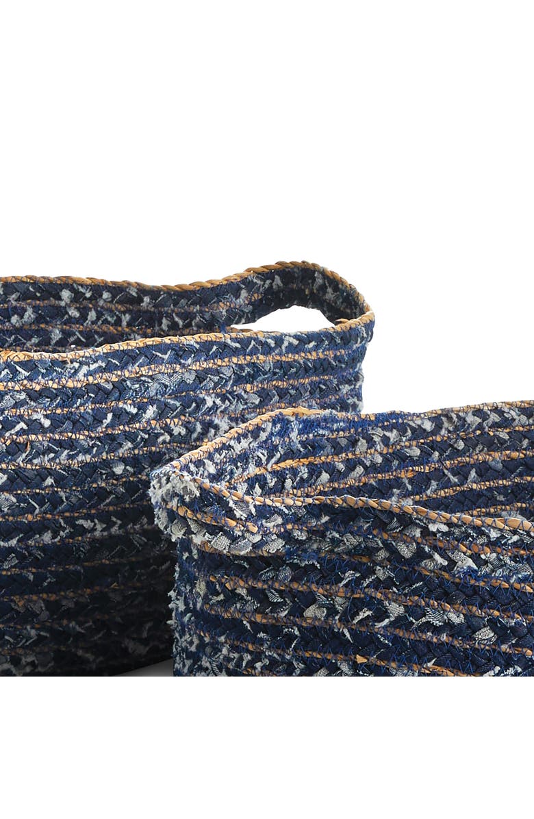 Napa Home & Garden Denim Oval Baskets Set of 2, Alternate, color, Blue