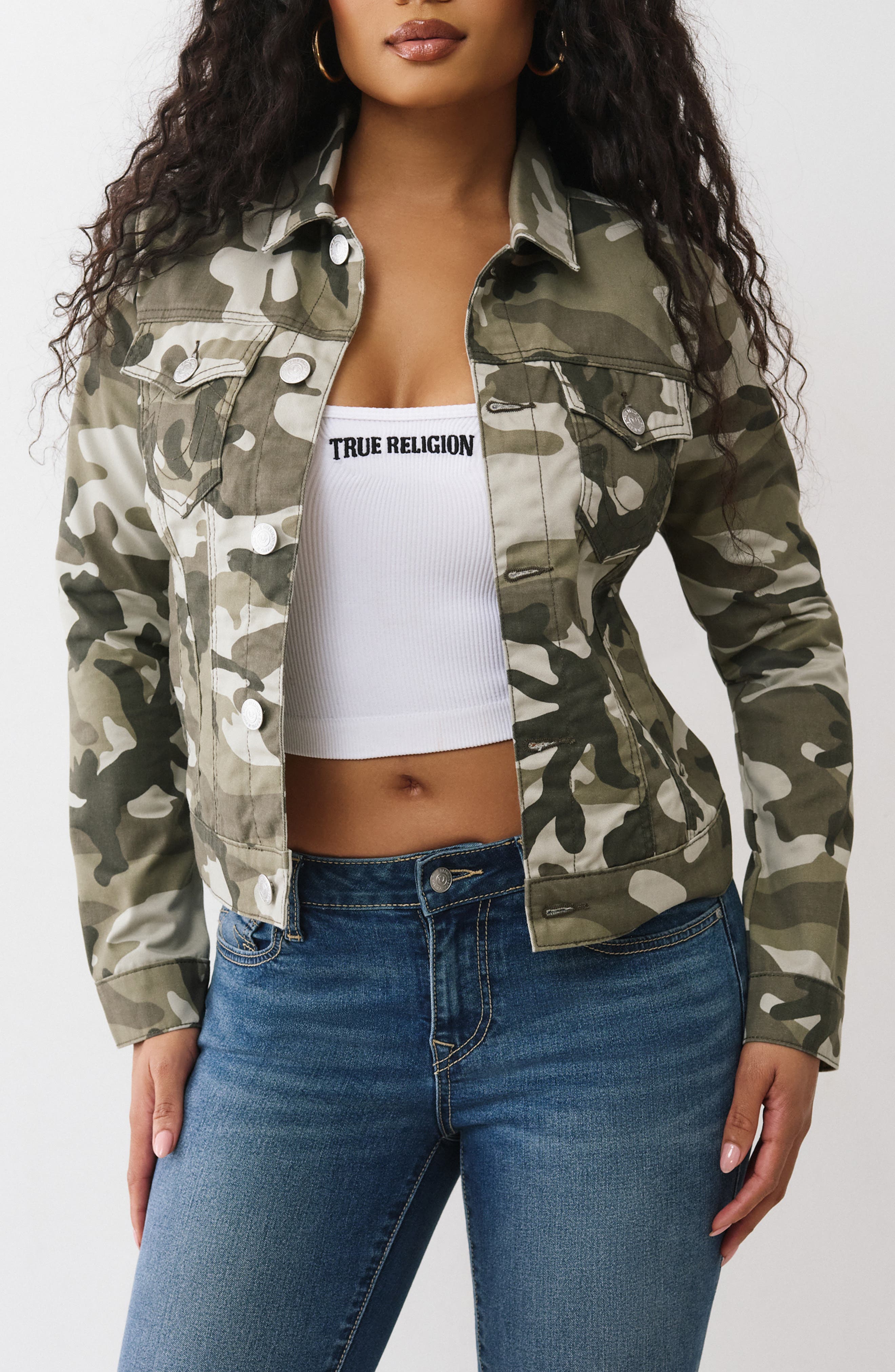 True Religion Camo Shirt Jacket