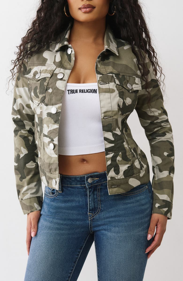 True Religion Camo Shirt Jacket, Main, color, Dusty Camo