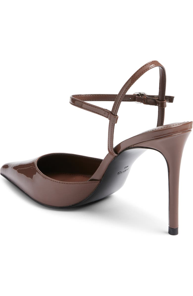 MANGO Glitty Ankle Strap Pump, Alternate, color, Light/ Pastel Brown