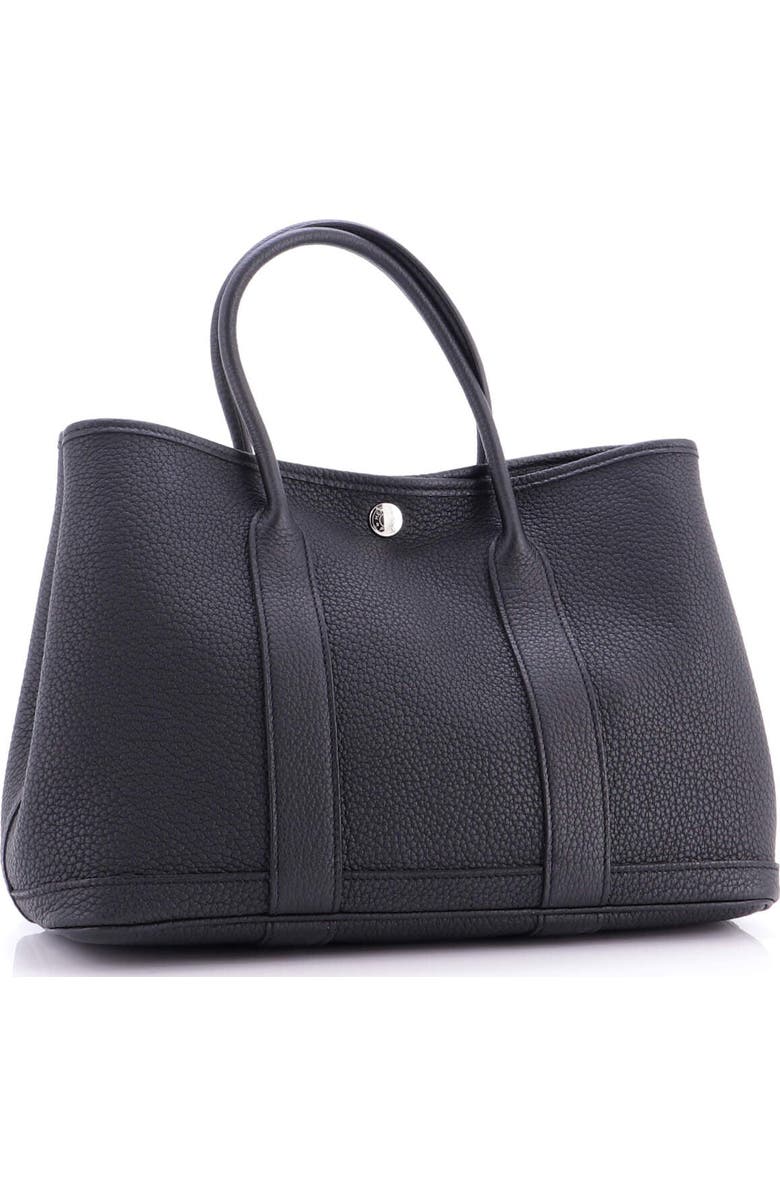 Pre-Owned Hermes Garden Party Tote Leather 30, Alternate, color, Noir