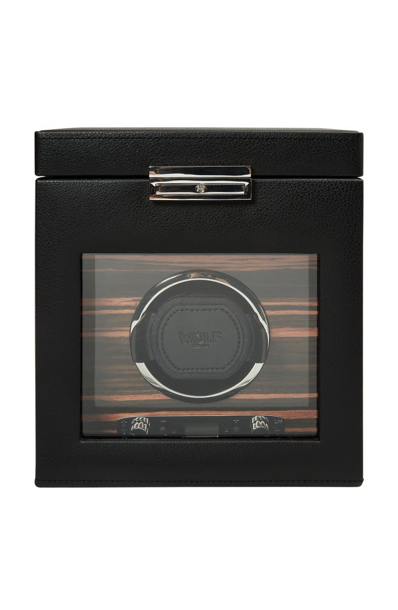 WOLF Roadster Single Watch Winder with Storage, Main, color, Black