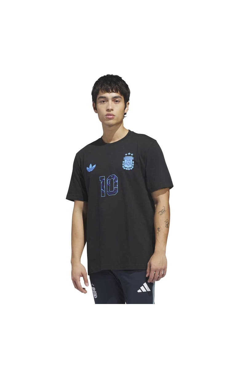 adidas Men's adidas Lionel Messi Black Argentina National Team 2026 Away Jersey Hook Name & Number T-Shirt, Main, color, Black