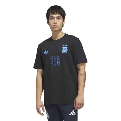 Men's adidas Lionel Messi Black Argentina National Team 2026 Away Jersey Hook Name & Number T-Shirt