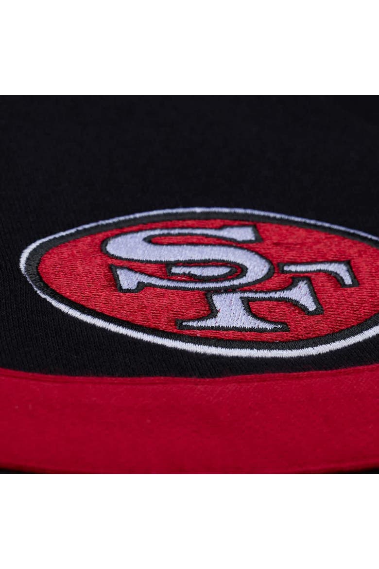 Women's Mitchell & Ness  Black San Francisco 49ers  Cropped Long Sleeve Rugby Polo, Alternate, color, Black