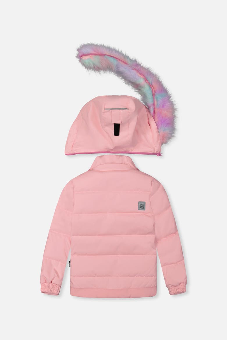 Play Faux Hood Jacket & Pants Two Piece Snowsuit, Alternate, color, Light Pink