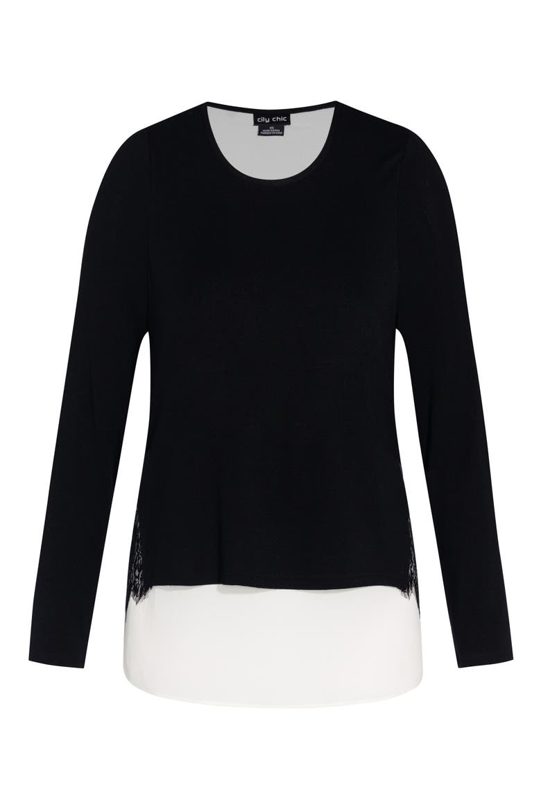 Effortless Top, Alternate, color, BLACK / IVORY