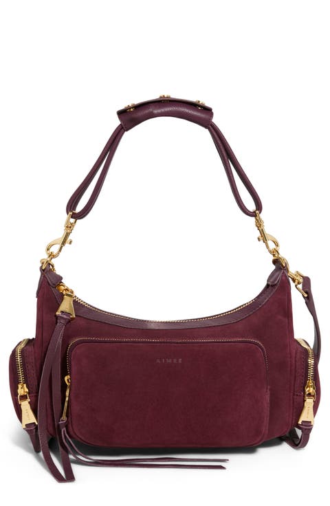 Away We Go Suede Shoulder Bag