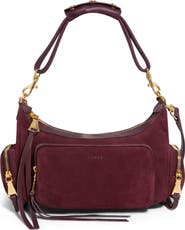 AIMEE Away We Go Suede Shoulder Bag