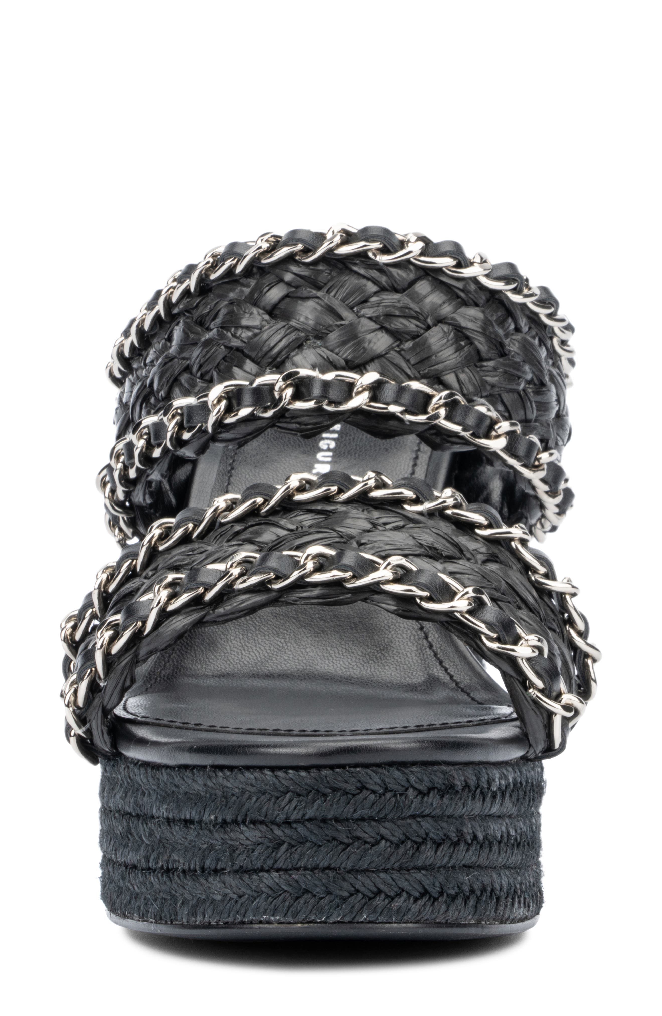 Fashion to Figure Maia Woven Strap Espadrille Sandal - Wide Width, Alternate, color, Black