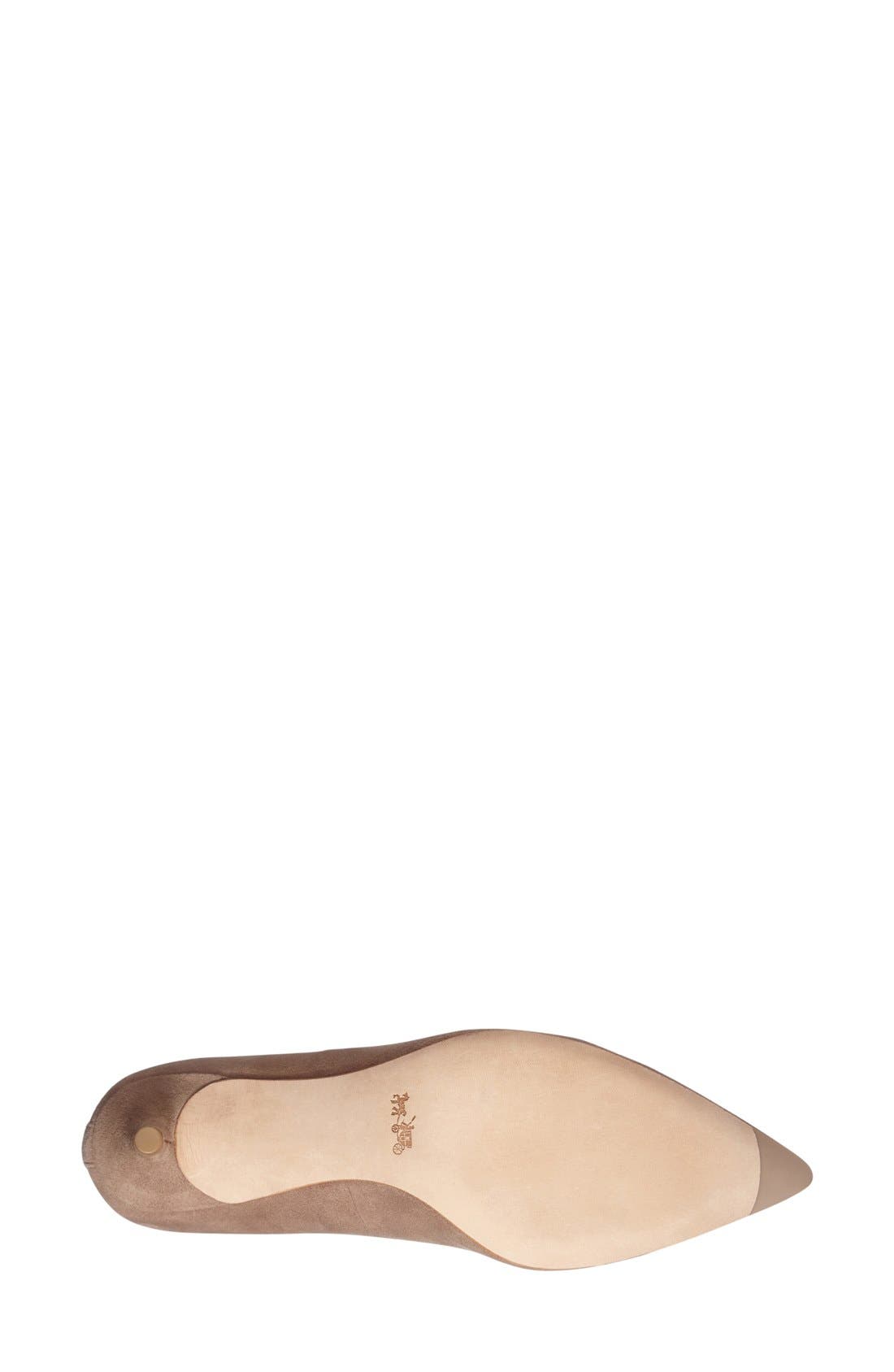 Lacey Pointy Toe Pump, Alternate, color, STONE SUEDE