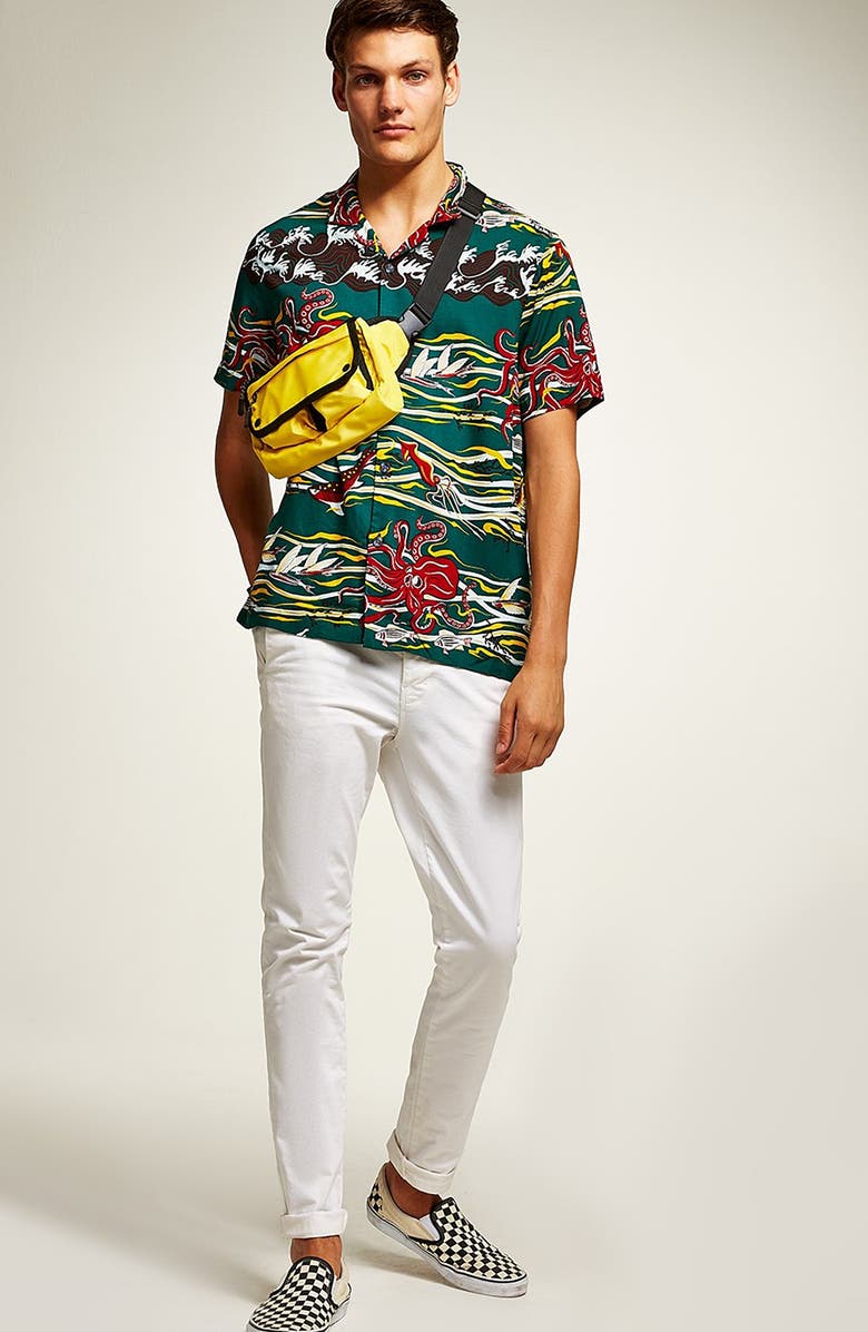 Topman Octopus Classic Fit Shirt, Alternate, color, 