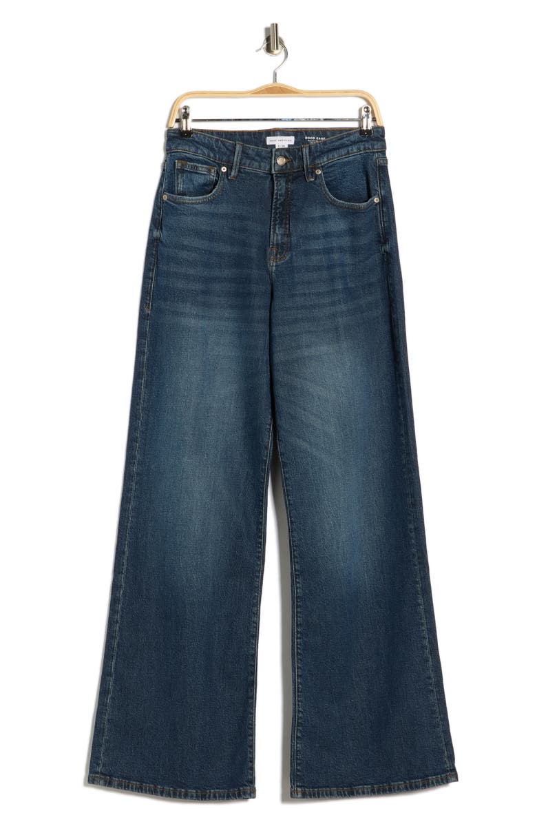 Good American Good Ease Relaxed Fit Wide Leg Jeans, Alternate, color, Indigo759