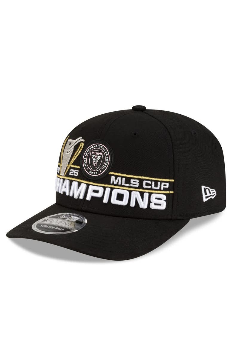New Era Men's New Era  Black Inter Miami CF 2025 MLS Cup Champions Locker Room 9SEVENTY Adjustable Hat, Main, color, Black