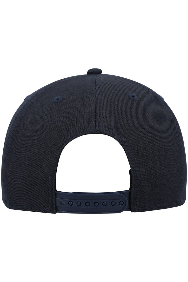 Men's '47 Navy Chicago Cubs 2021 City Connect Captain Snapback Hat, Alternate, color, Navy