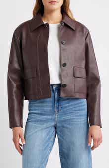 MANGO Sabina Faux Leather Jacket