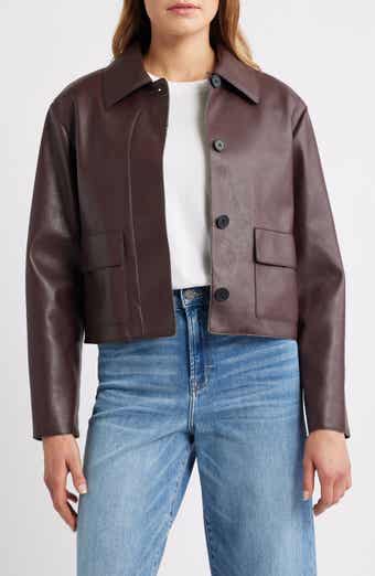 MANGO Sabina Faux Leather Jacket