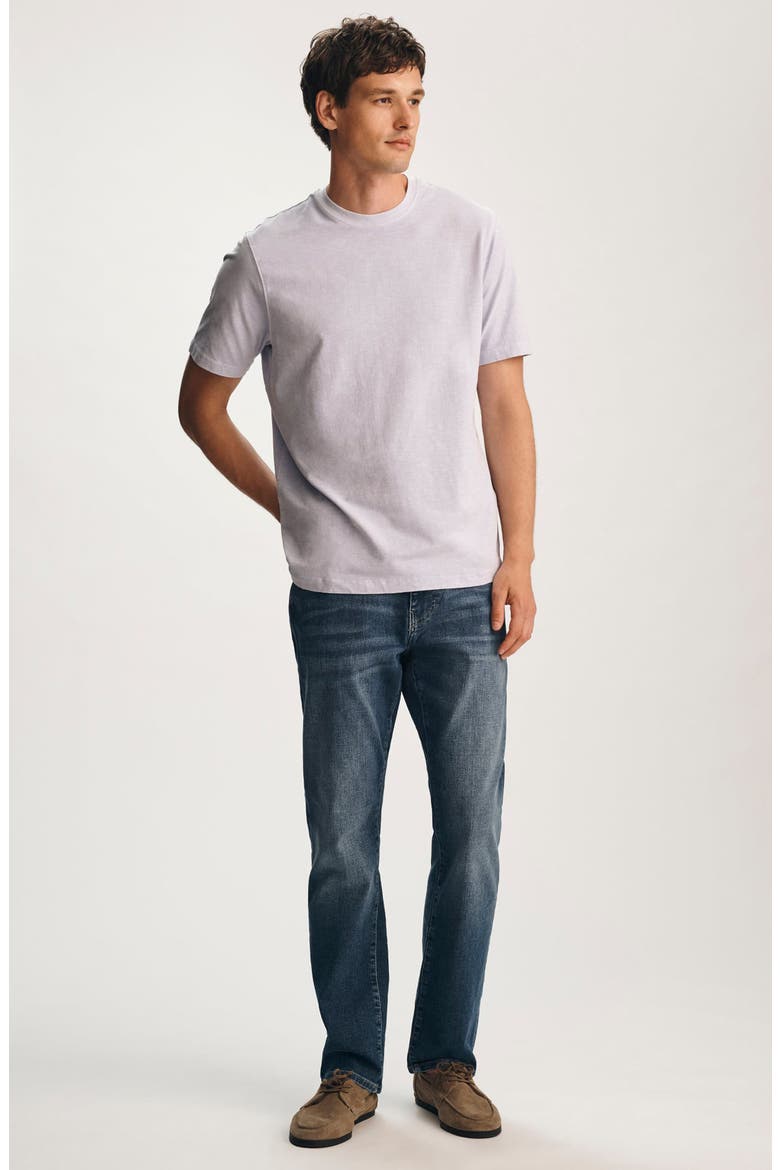 Pale Blue Slub Cotton Blend T-Shirt, Alternate, color, HALOGEN BLUE