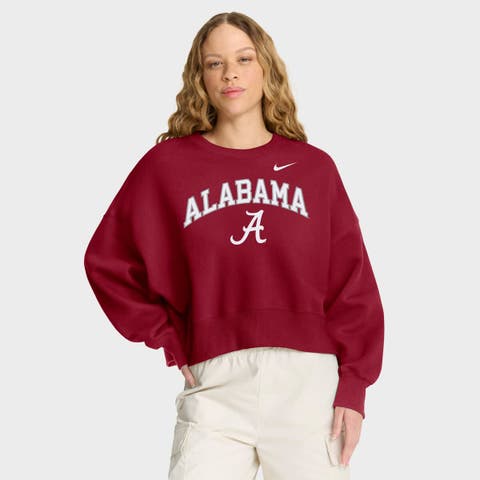 Women's Nike Crimson Alabama Crimson Tide Oversized Phoenix Arch Pullover Sweatshirt