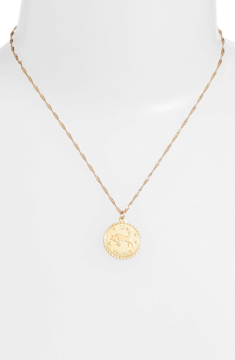 CAM Ascending Zodiac Medallion Necklace, Main, color,
