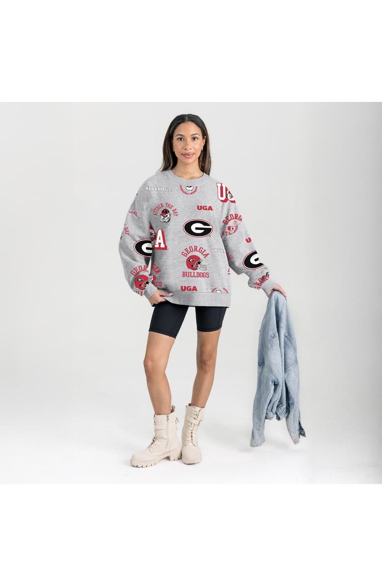 GAMEDAY COUTURE Women's Gameday Couture Gray Georgia Bulldogs Always on Repeat Fleece Sweatshirt, Alternate, color, Gray