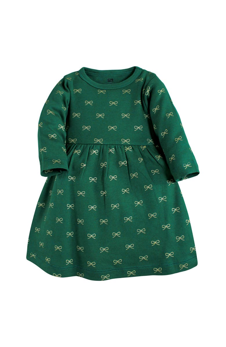 Hudson Baby Two-Piece Long-Sleeve Dresses Set, Alternate, color, Red Christmas Plaid